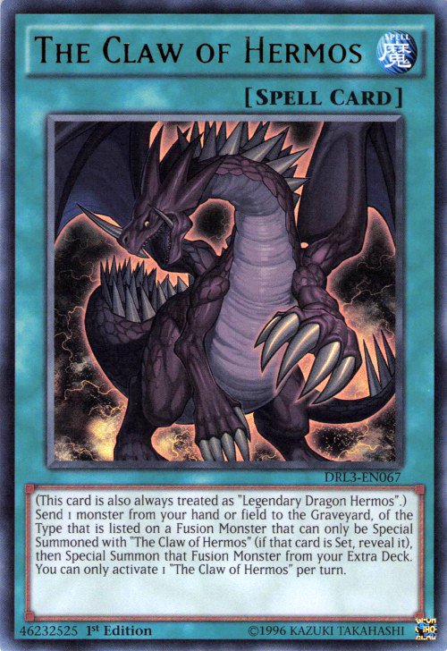DRL3-EN067 1x The Claw of Hermos Ultra Rare 1st Edition NM YuGiOh Dragon